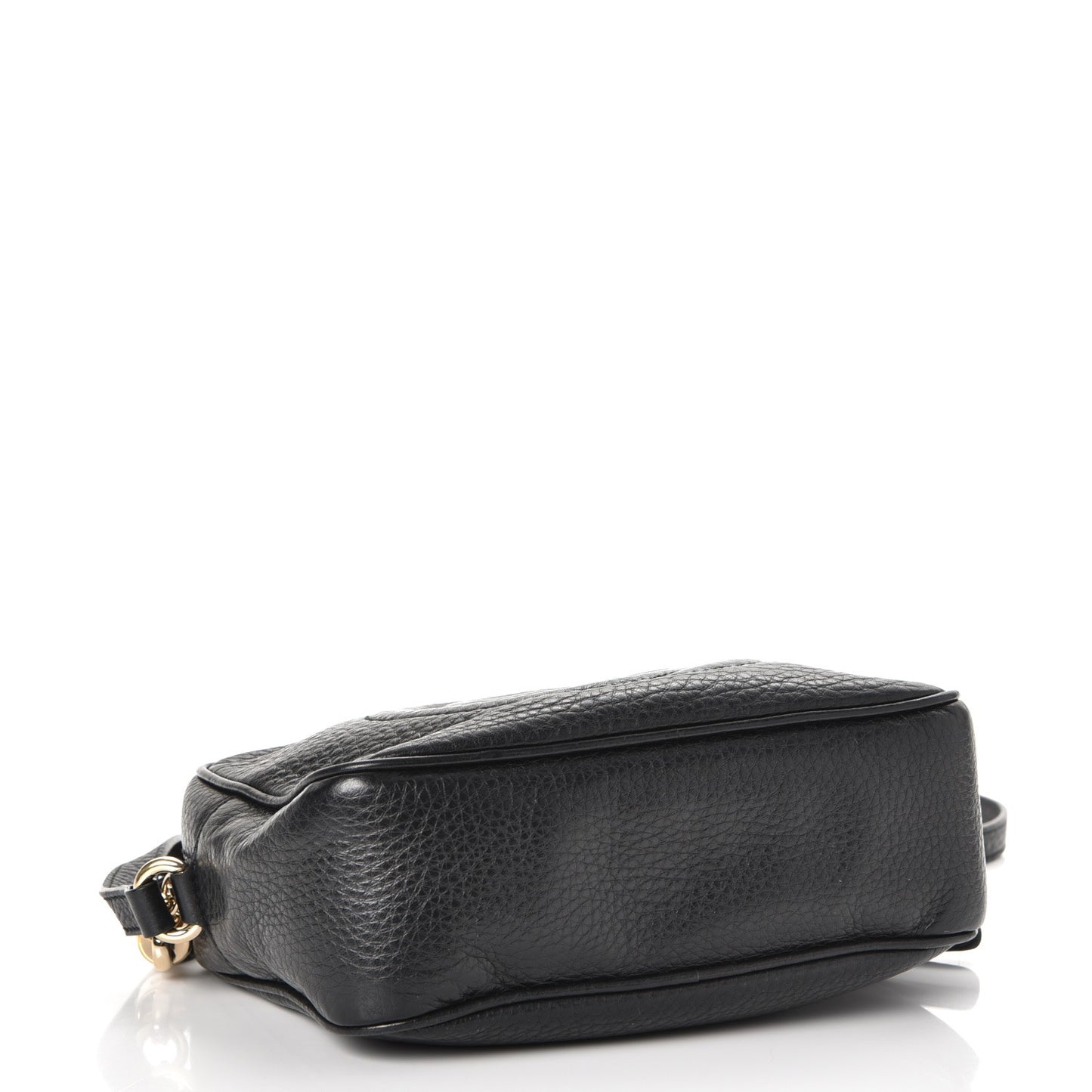 Pebbled Calfskin Small Soho Disco Bag Black