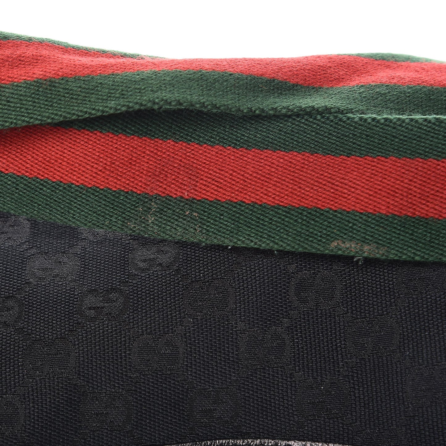 Monogram Web Medium Half Moon Hobo Black