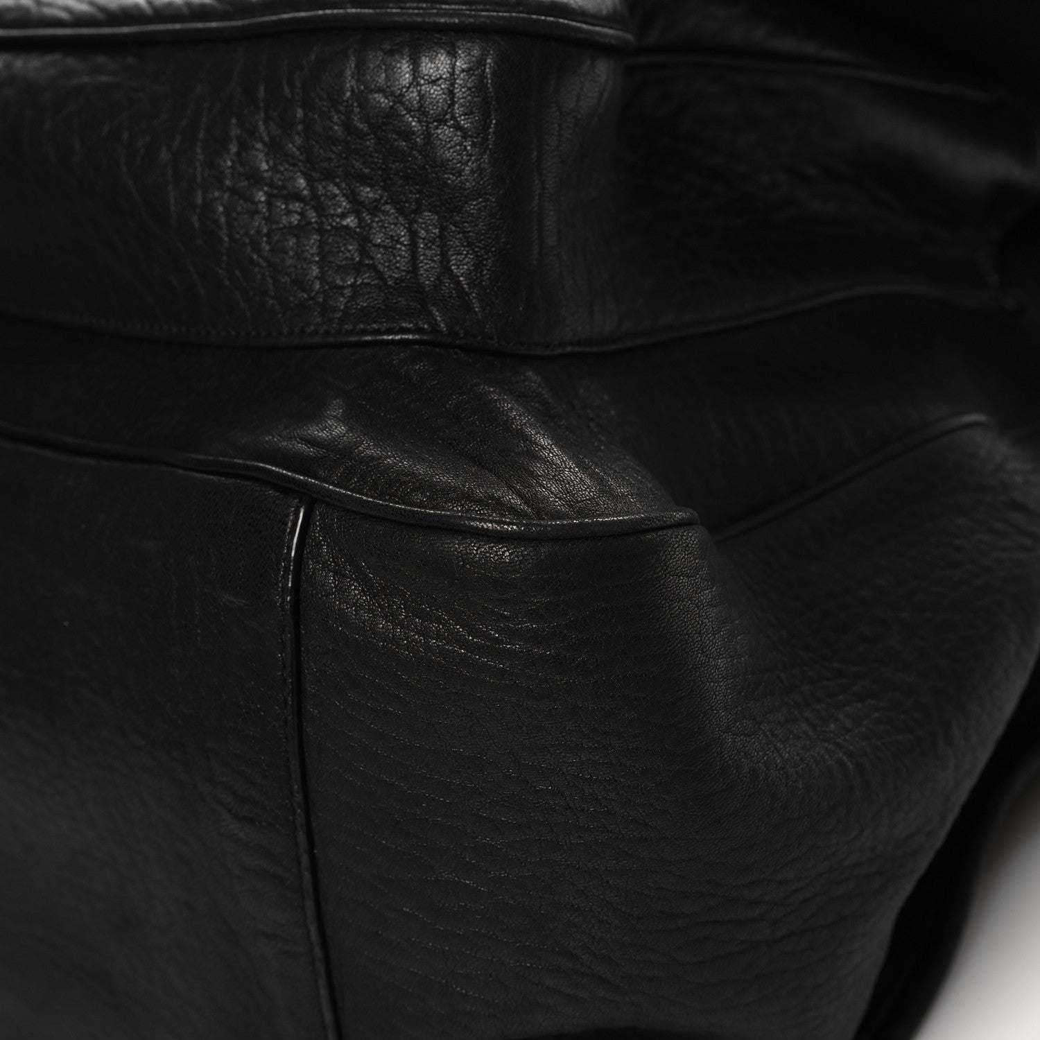 Saint Laurent Grained Lambskin Monogram Oversized Niki Chain Satchel Black 11 of 14