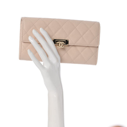Chanel Caviar Quilted Large Golden Class Gusset Flap Wallet Light Beige 2 of 9