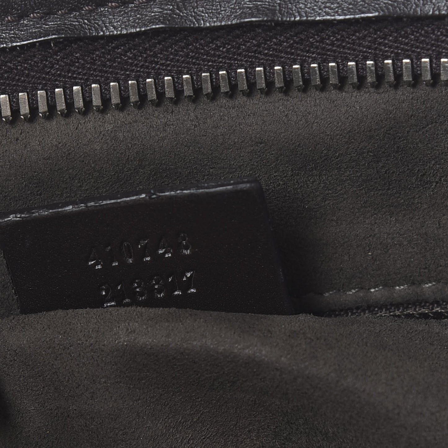 GG Supreme Monogram Medium Zippered Tote Dark Brown