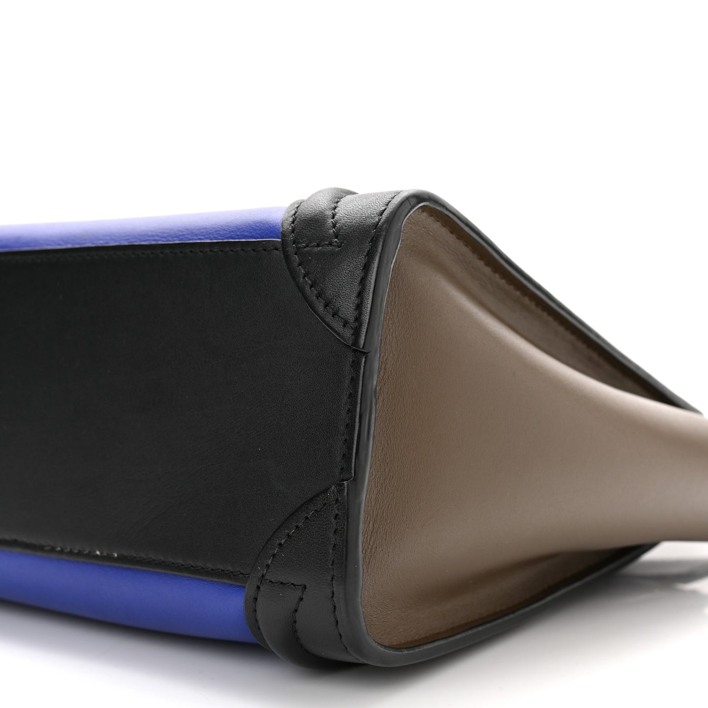 Smooth Calfskin Nano Tri-Color Luggage Indigo