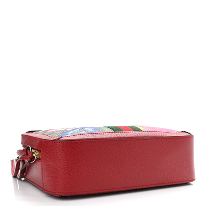 Gucci GG Supreme Monogram Flora Web Small Ophidia Top Handle Shoulder Bag Hibiscus Red 4 of 11