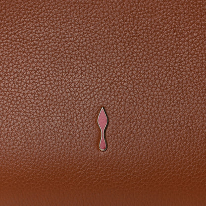 Christian Louboutin Calfskin Patent Studded Large Paloma Brown 15 of 15