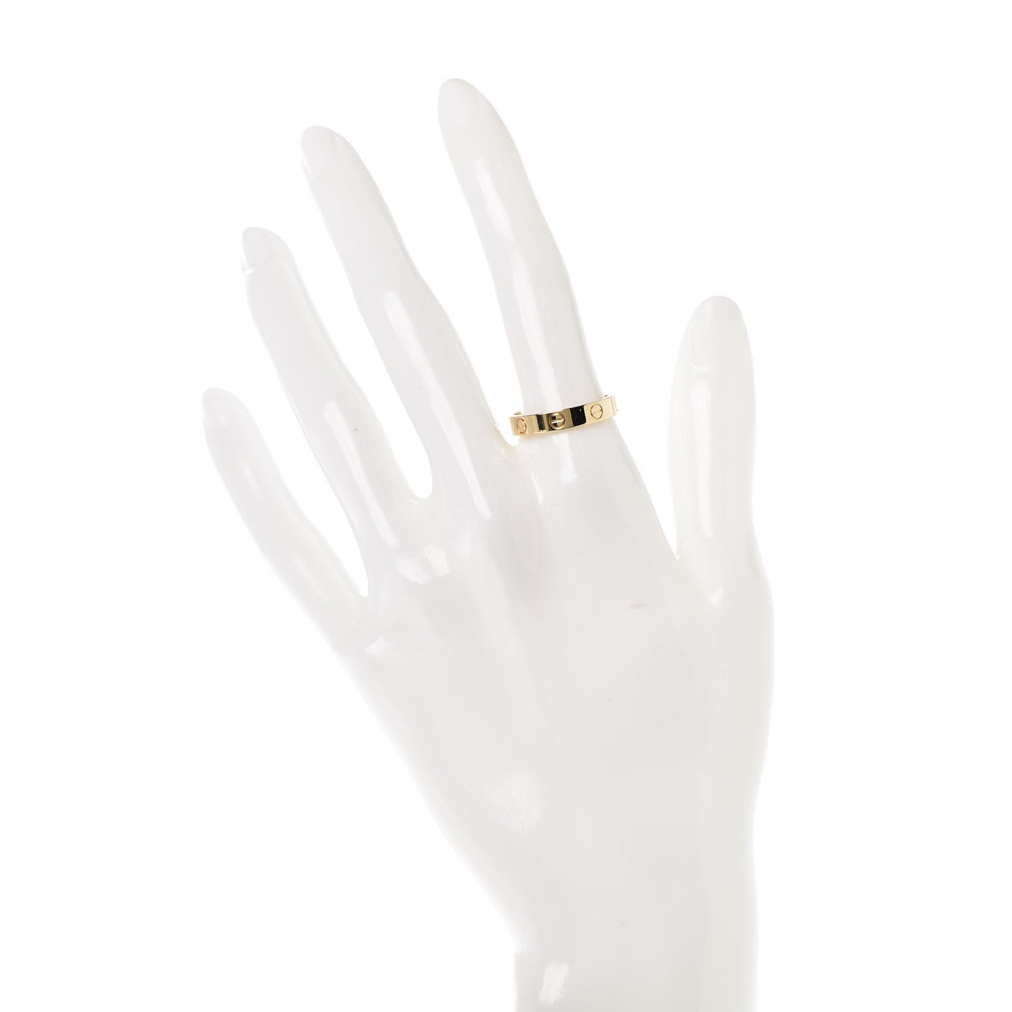 18K Yellow Gold 3.5mm LOVE Wedding Band Ring 55 7.25