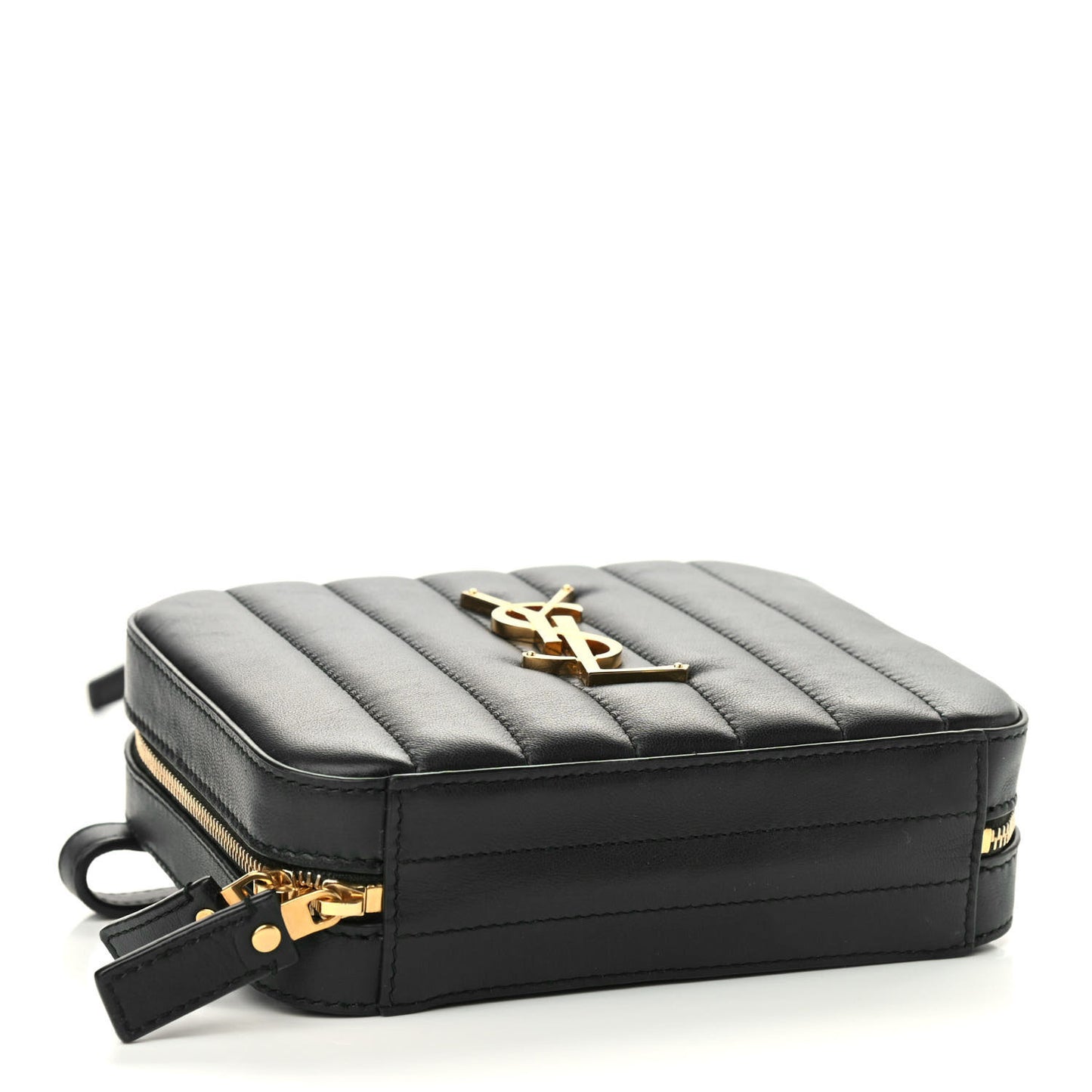 Lambskin Matelasse Vicky Monogram Belt Bag Black