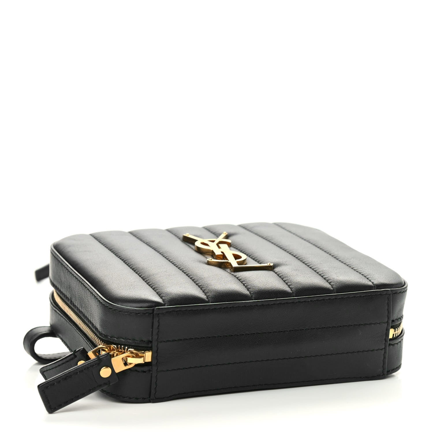 Saint Laurent Lambskin Matelasse Vicky Monogram Belt Bag Black 3 of 7