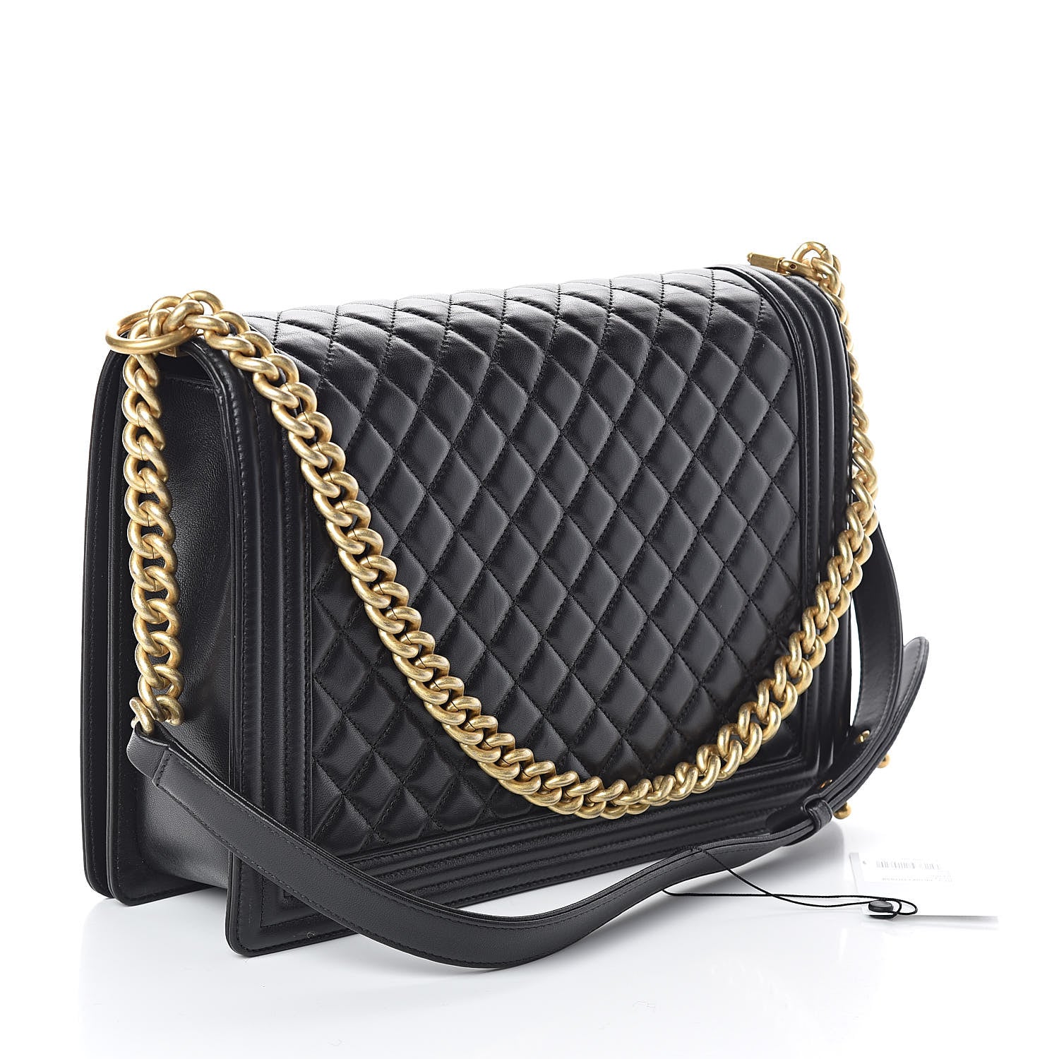 Chanel Lambskin Quilted Large Boy Flap Black 3 of 11