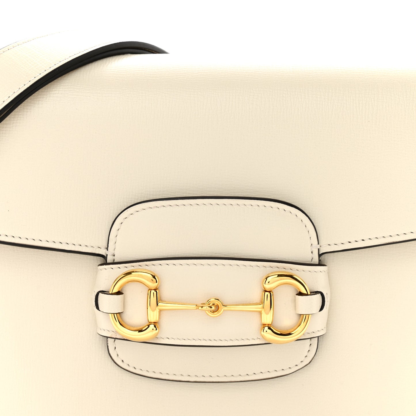 Azalea Calfskin Horsebit 1955 Shoulder Bag Mystic White