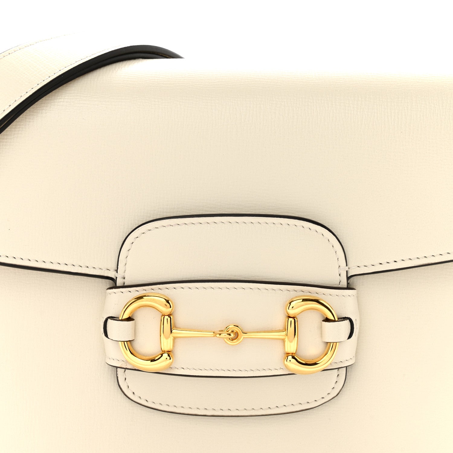 Gucci Azalea Calfskin Horsebit 1955 Shoulder Bag Mystic White 8 of 12