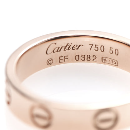 Cartier 18K Pink Gold 3.5mm LOVE Wedding Band Ring 50 5.25 3 of 3