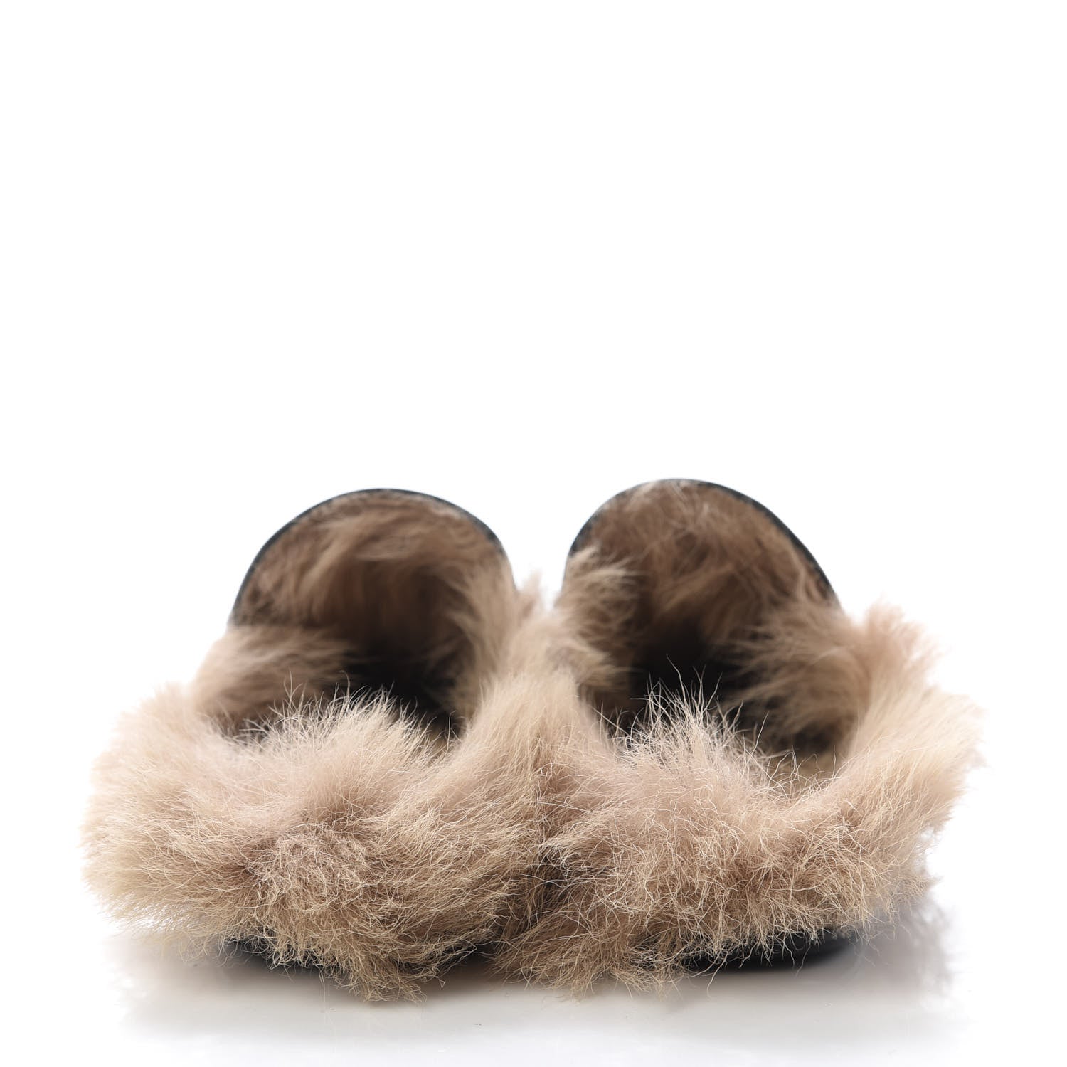 Gucci Calfskin Fur Womens Princetown Slippers 35.5 Black 6 of 9