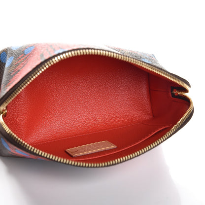Louis Vuitton Monogram Jungle Dots Cosmetic Pouch Coquelicot Denim 5 of 6