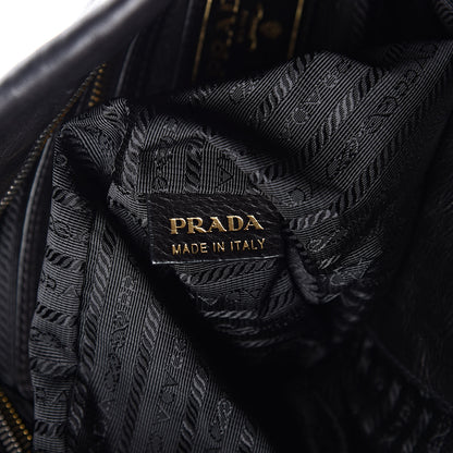 Prada Glace Calf Studded Tote Black 8 of 13