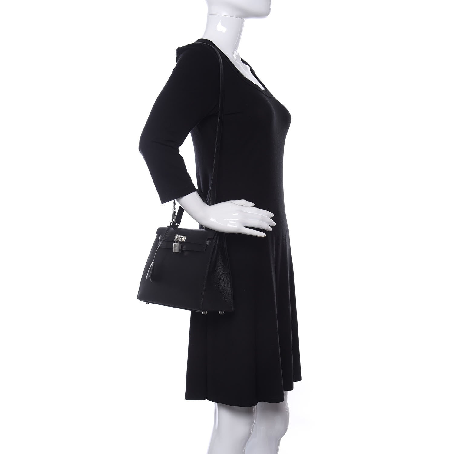 Hermes Epsom Kelly Sellier 25 Black 2 of 11