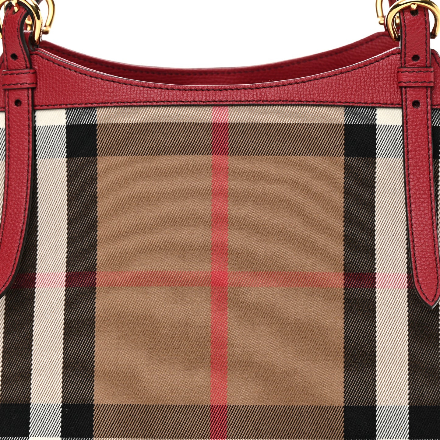 House Check Small Canterbury Tote Russet Red
