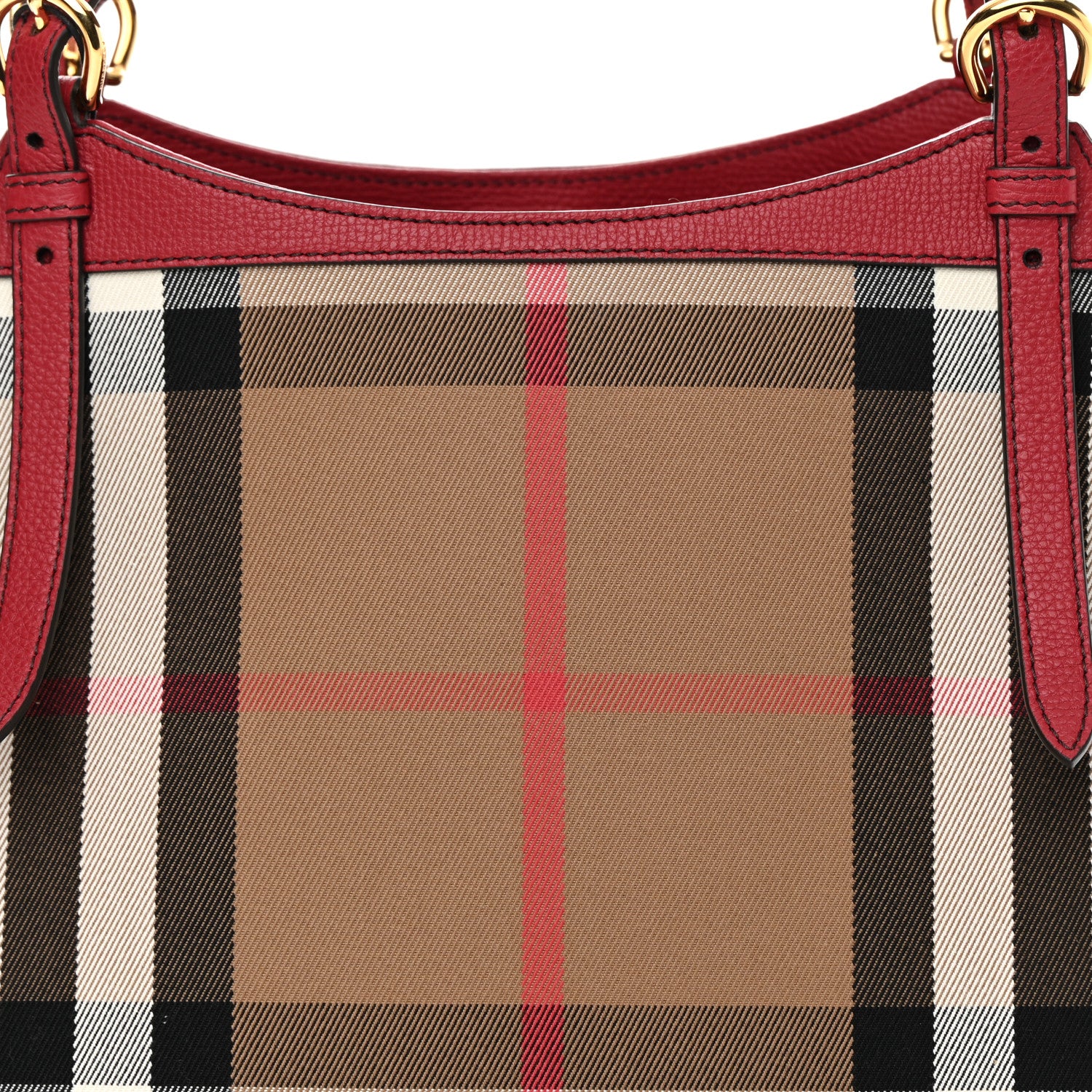 Burberry House Check Small Canterbury Tote Russet Red 8 of 12