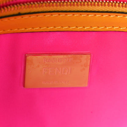 Fendi X SARAH COLEMAN Glazed Canvas Vitello King FF Vertigo Baguette 1997 Mimosa White 6 of 10