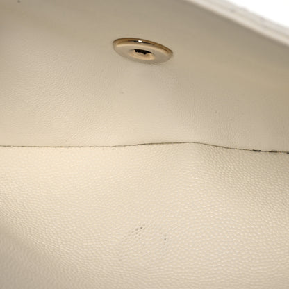 Chanel Caviar Quilted Jumbo Double Flap White 6 of 22