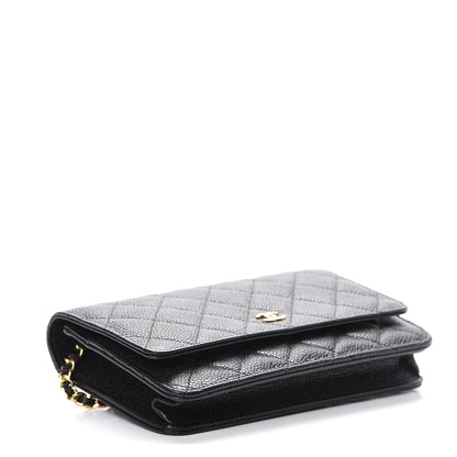 Chanel Caviar Quilted Wallet On Chain WOC Black 3 of 11