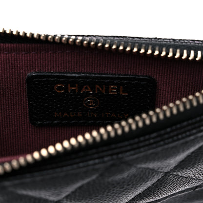 Chanel Caviar Quilted Flap Zip Card Holder Black 6 of 10