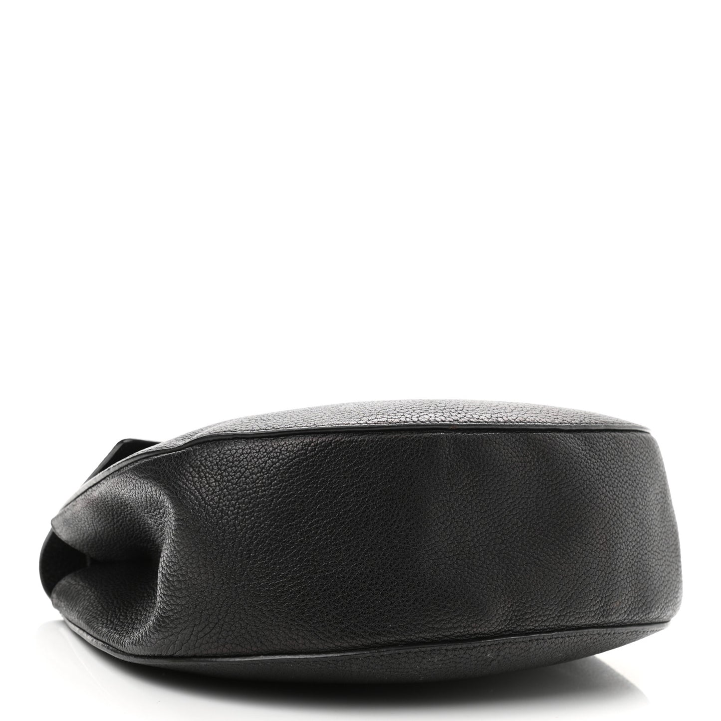 Grained Lambskin Large Drew Shoulder Bag Black