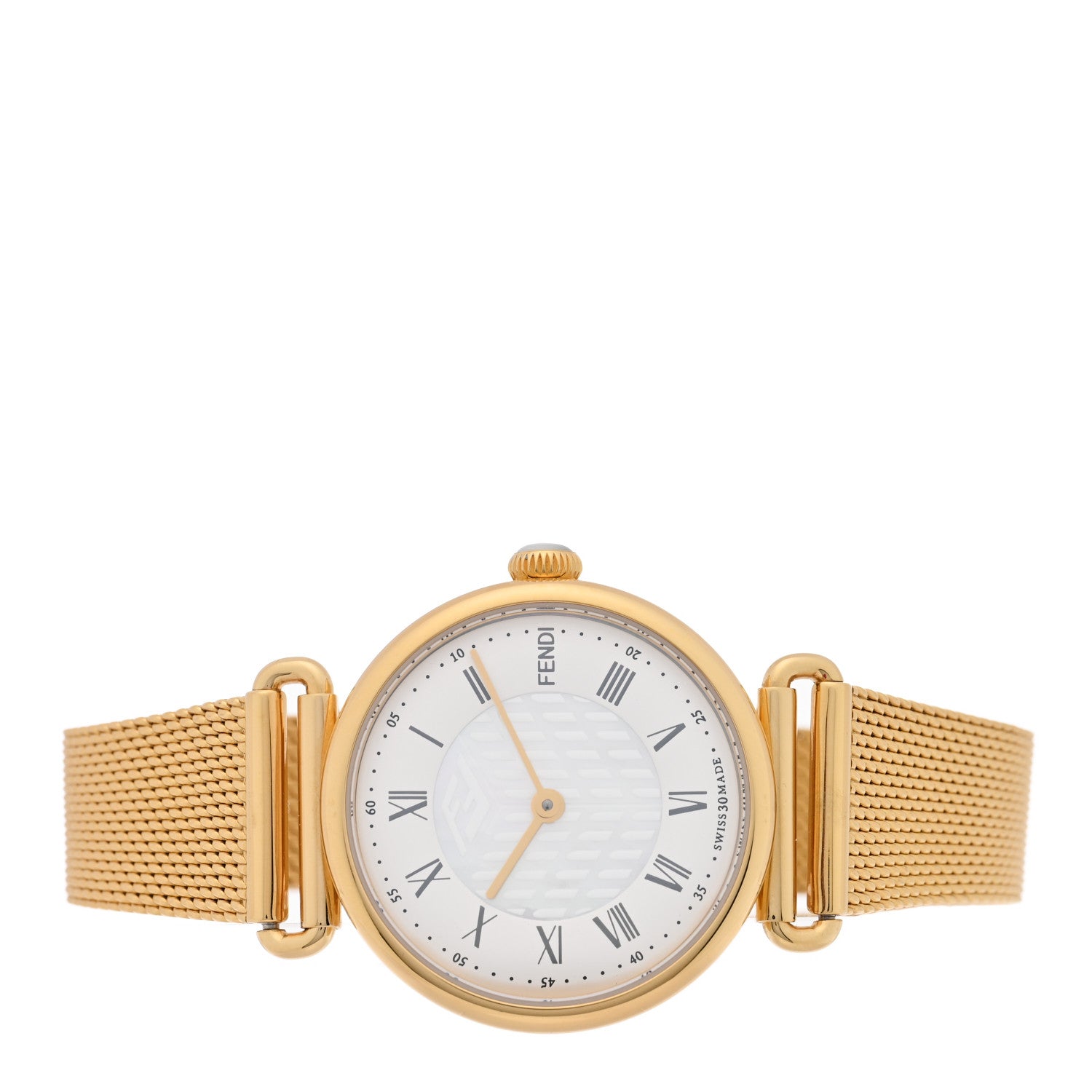 Fendi Stainless Steel 29mm Palazzo Quartz Watch White 1870172
