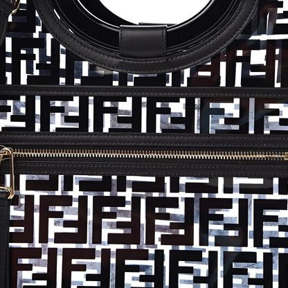 Fendi TPU FF Vitello Century Plexiglass Medium Runaway Shopper Tote Black 12 of 12
