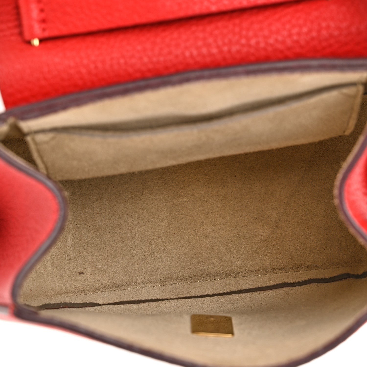 Chloe Grained Lambskin Mini Drew Shoulder Bag Plaid Red 4 of 9