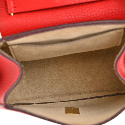 Chloe Grained Lambskin Mini Drew Shoulder Bag Plaid Red 4 of 9