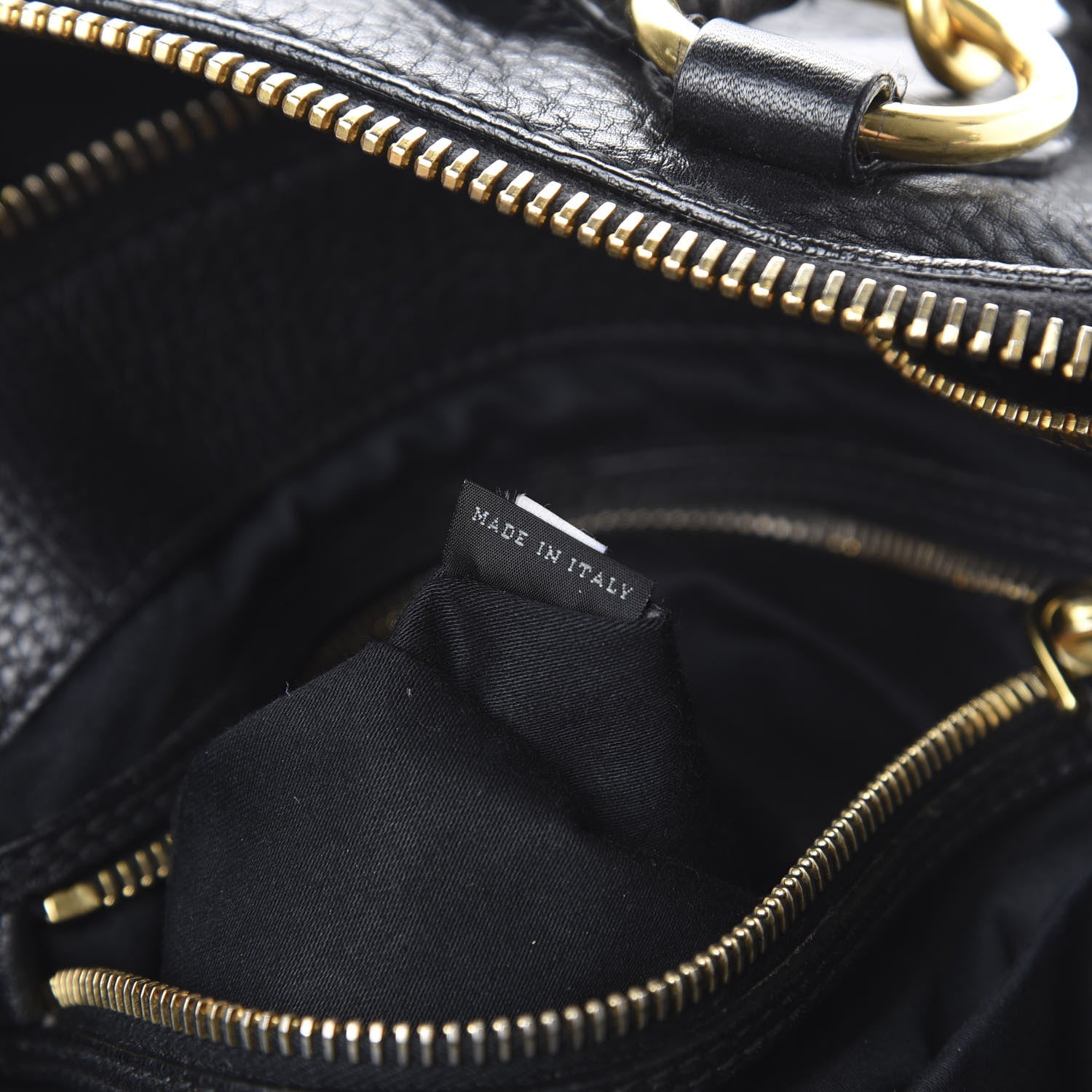 Miu Miu Vitello Daino Tote Black 8 of 16