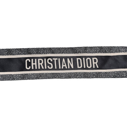 Christian Dior Silk Oblique Mitzah Scarf Blue 3 of 6