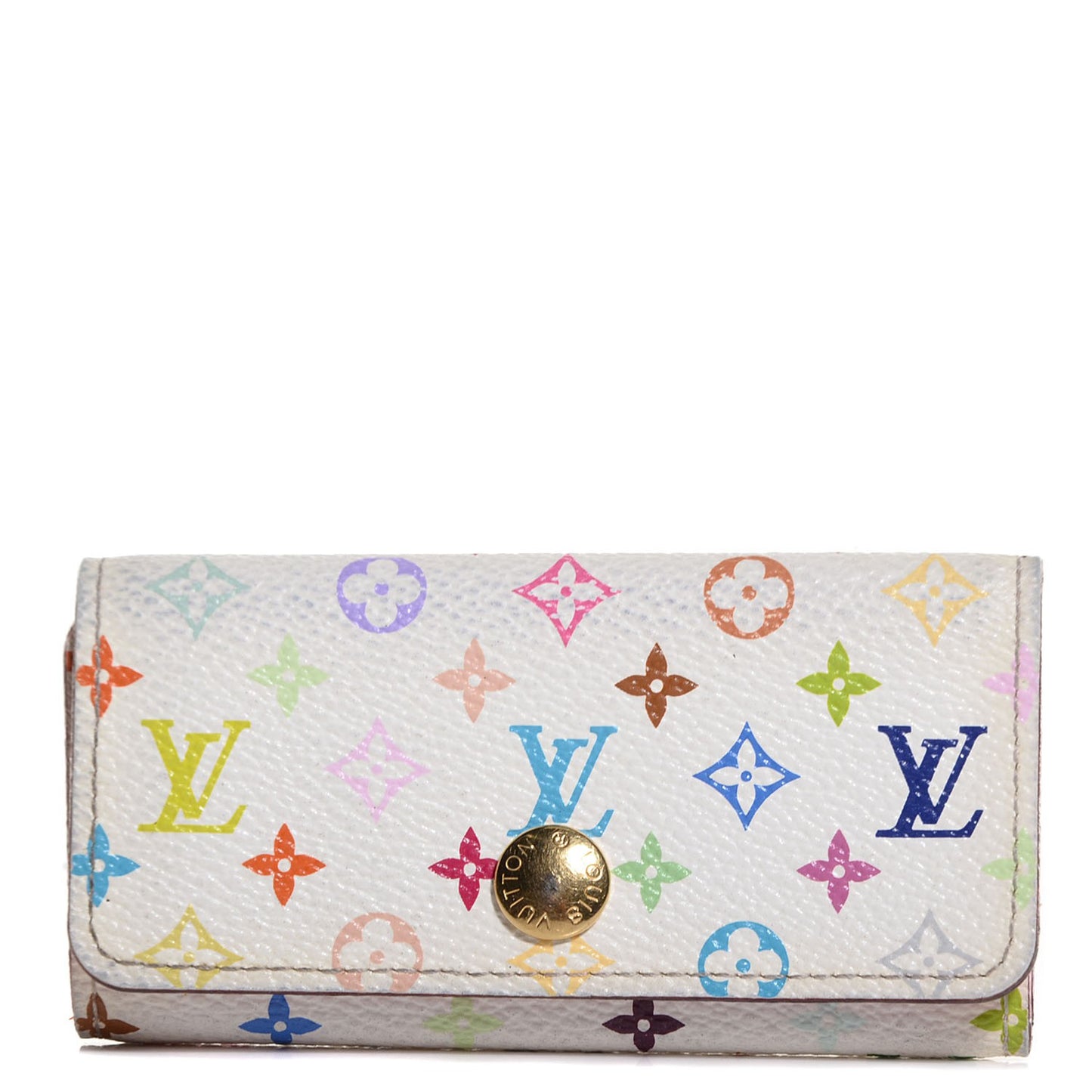 Monogram Multicolor Multicles 4 Key Holder White Litchi