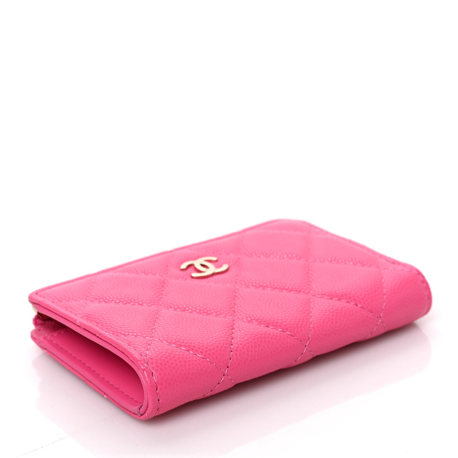 Chanel Caviar Quilted Zipped Key Holder Case Pink 4 of 6