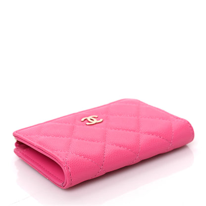 Chanel Caviar Quilted Zipped Key Holder Case Pink 4 of 6