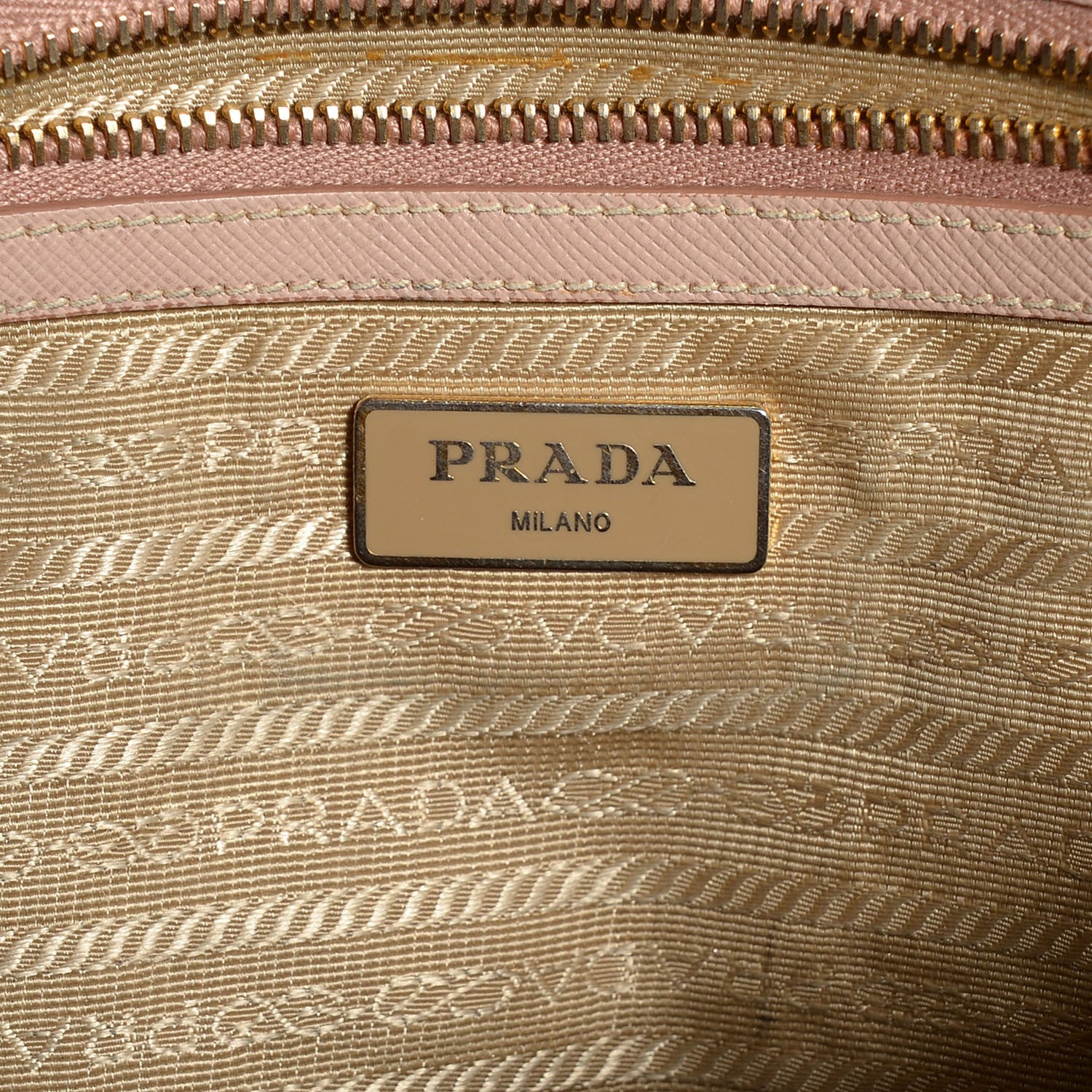 Prada Saffiano Lux Small Double Zip Tote Cammeo 6 of 11
