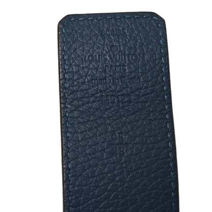 Louis Vuitton Taurillon Calfskin 40mm LV Damier Initiales Reversible Belt 95 38 Navy Blue Red 5 of 5