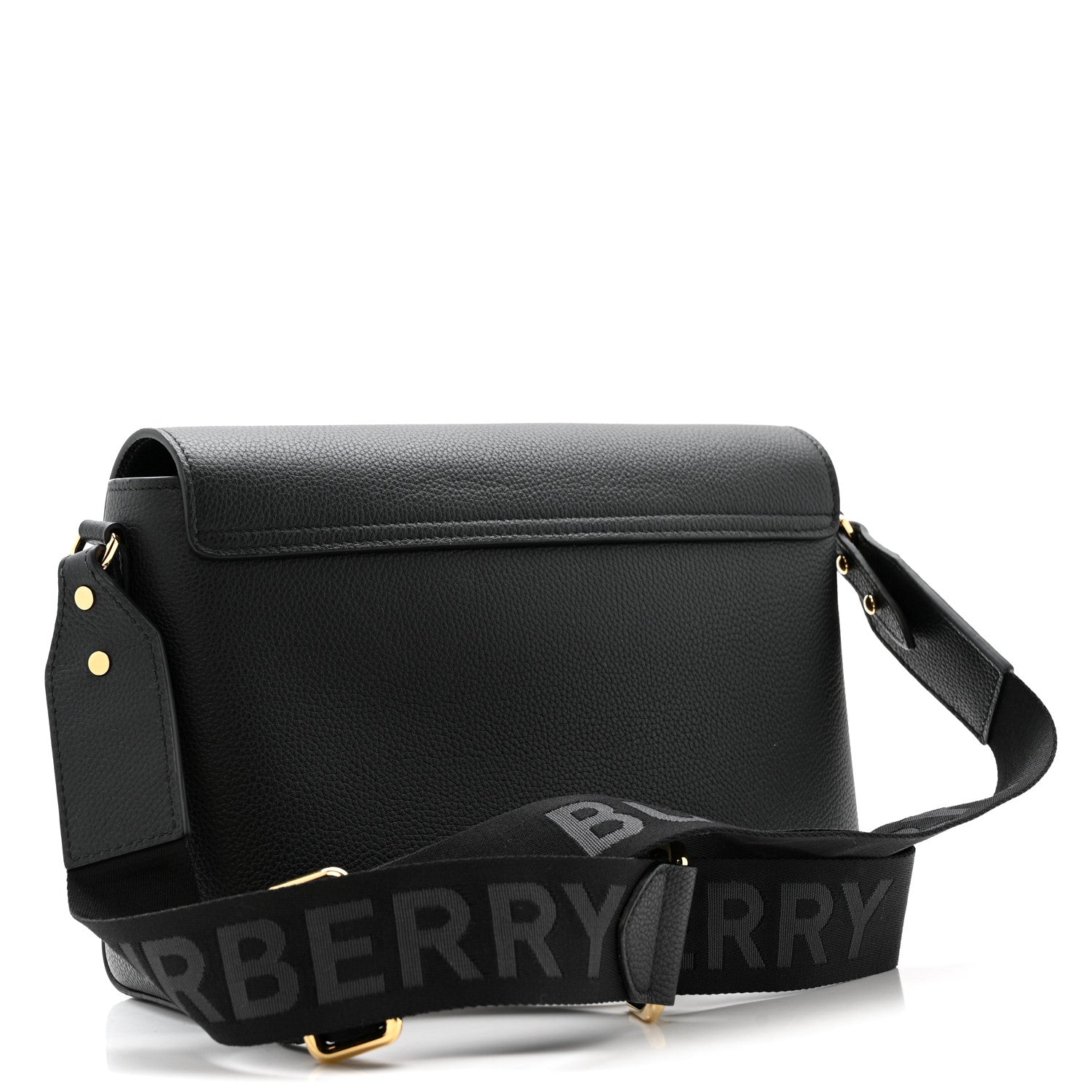 Burberry Grainy Calfskin Vintage Check Note Crossbody Bag Black 3 of 10