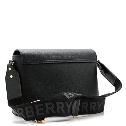 Burberry Grainy Calfskin Vintage Check Note Crossbody Bag Black 3 of 10