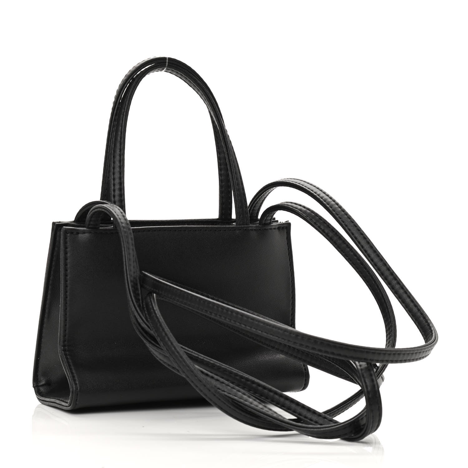 Telfar Vegan Leather Small Shopping Bag Black 3 of 10