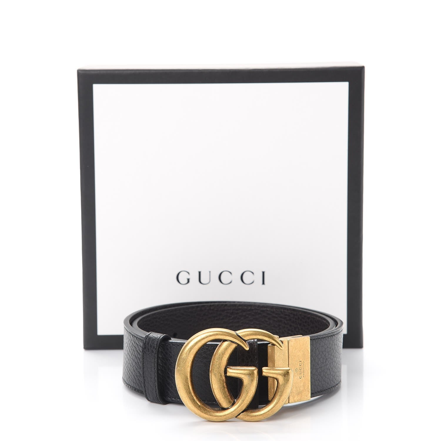 Gucci Calfskin Double G Reversible 37mm Belt 70 28 Black Cocoa 9 of 9