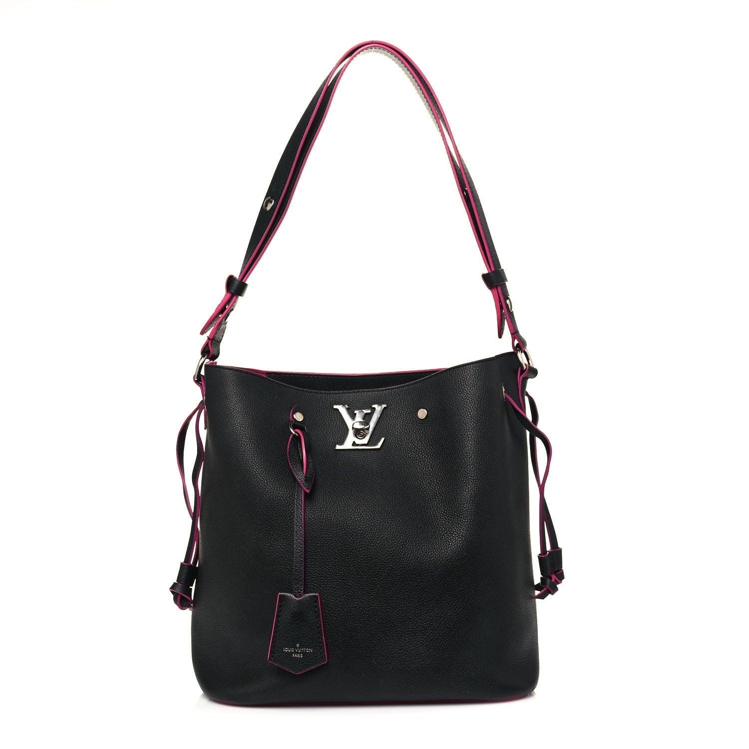 Louis Vuitton Calfskin Lockme Bucket Black 1 of 14