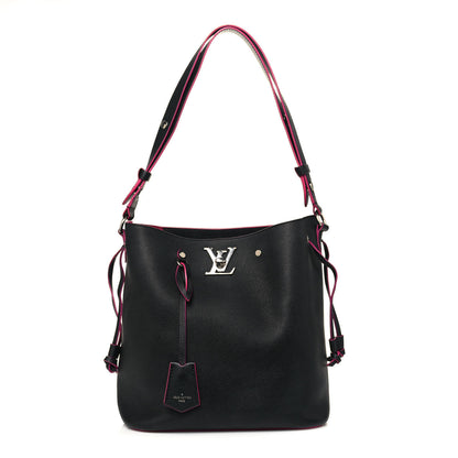 Louis Vuitton Calfskin Lockme Bucket Black 1 of 14