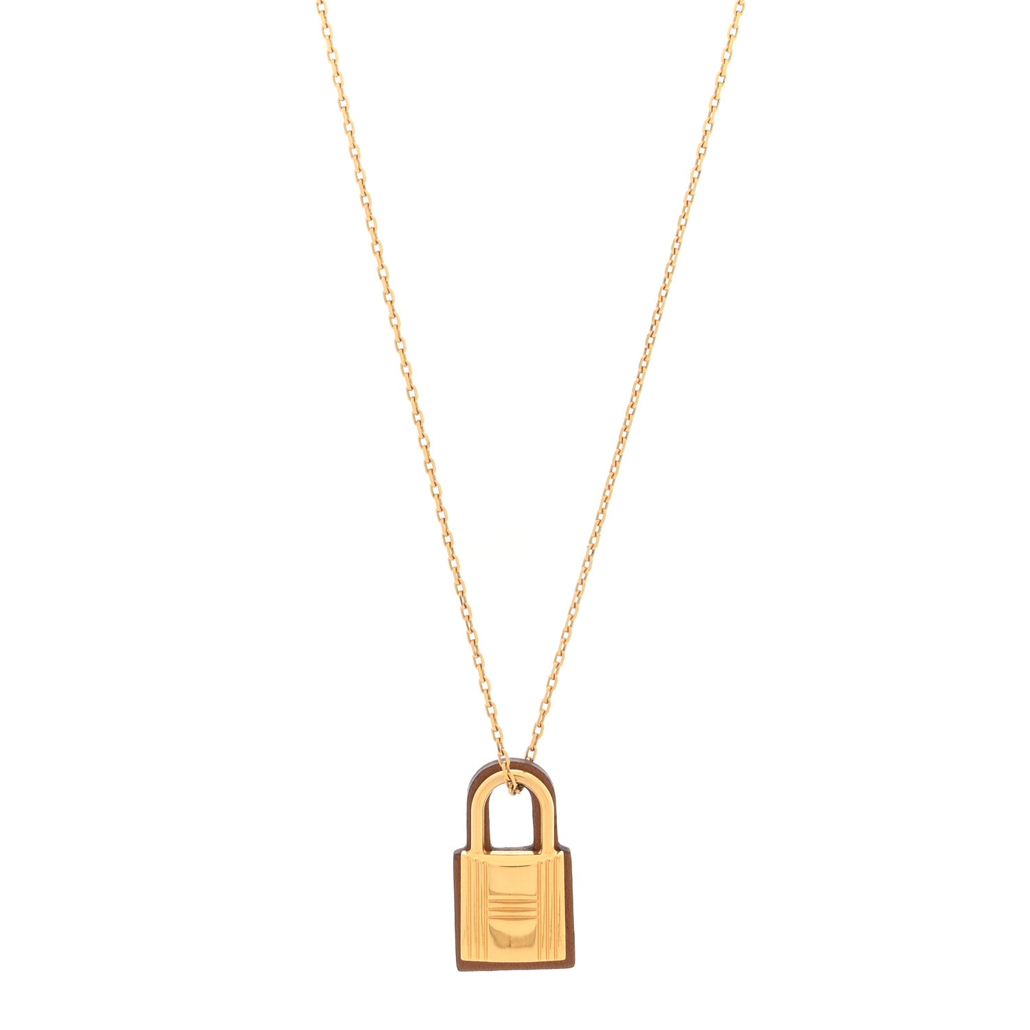 Hermes Swift Small O'Kelly Pendant Necklace Gold 1 of 6