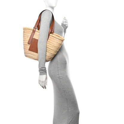 Loewe Raffia Basket Tote Bag Natural Tan 2 of 10