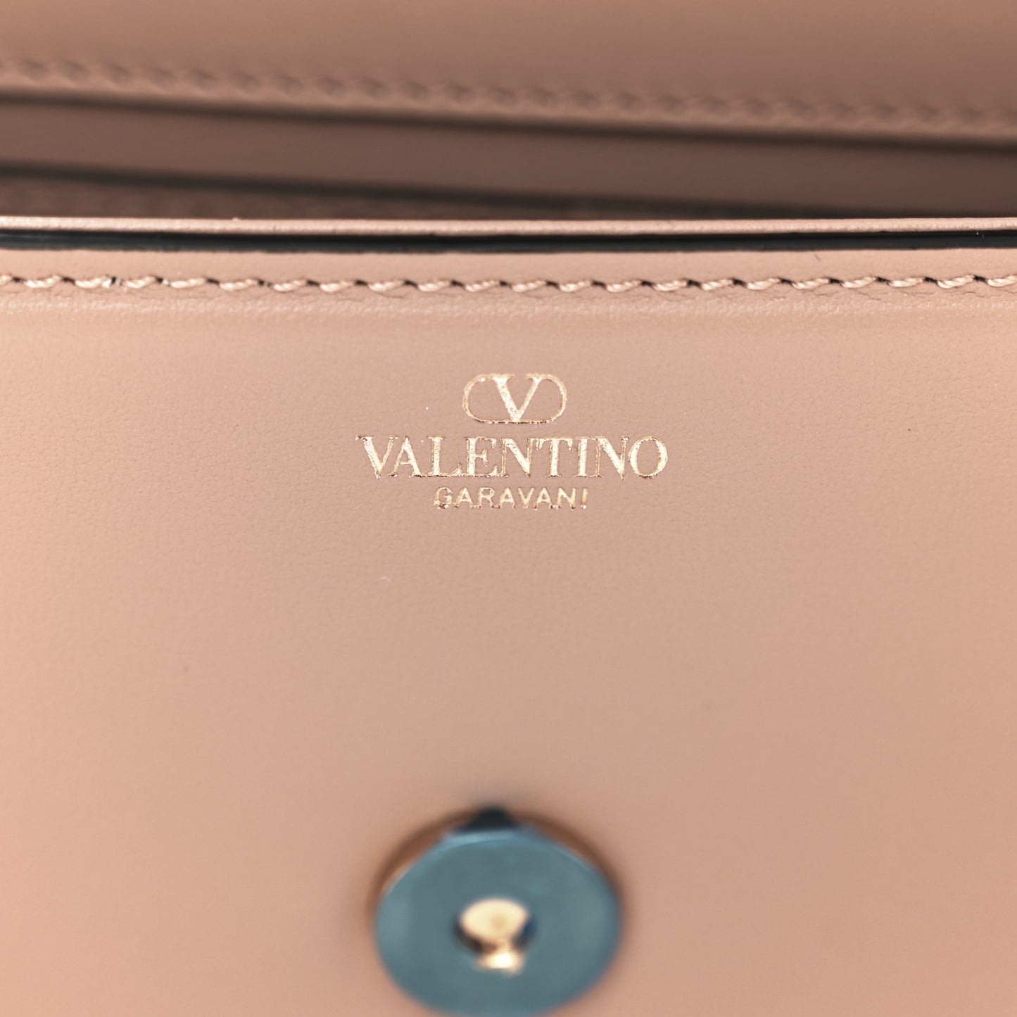 Calfskin Crystal Vlogo Small Loco Shoulder Bag Rose Cannelle