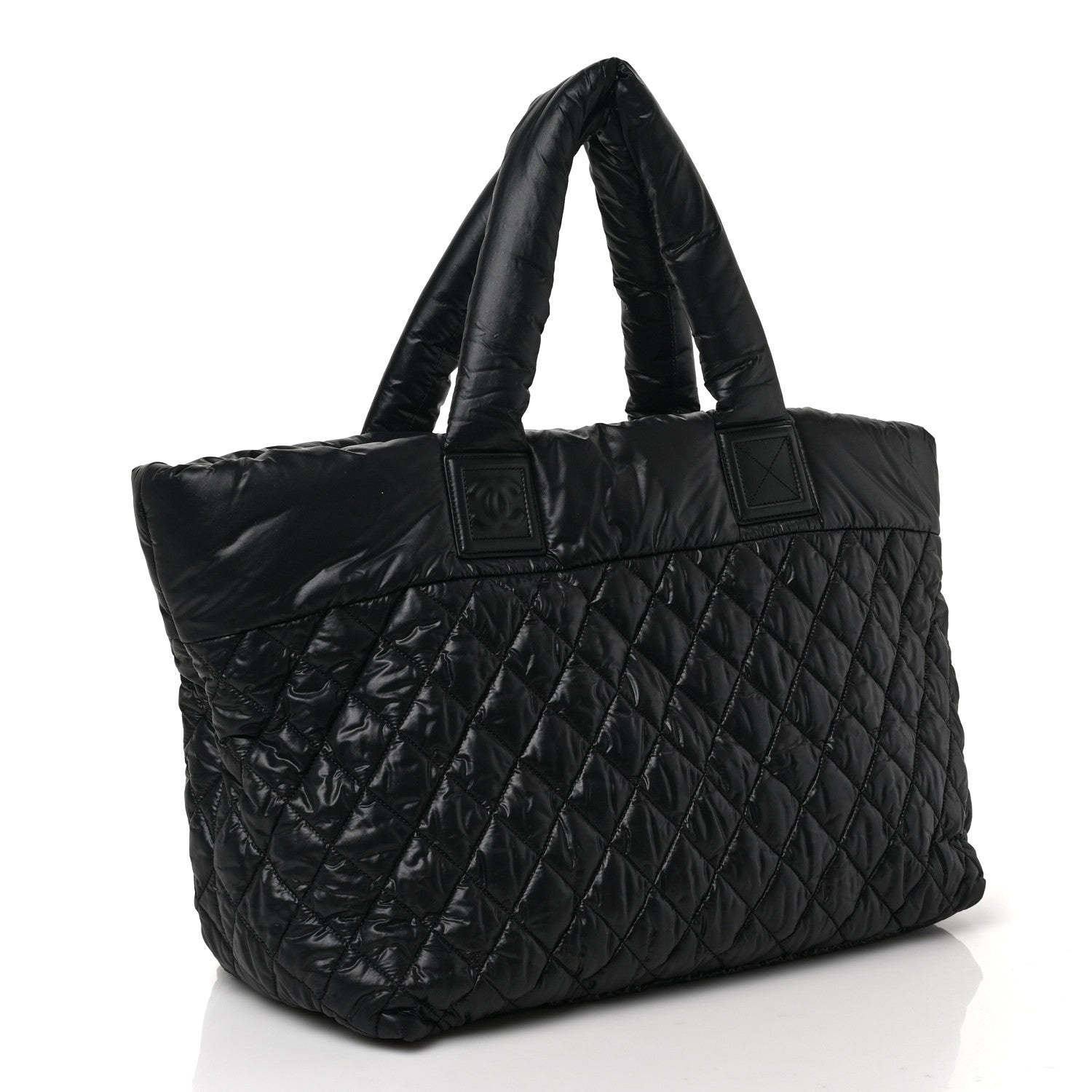 Chanel Nylon Quilted Large Coco Cocoon Tote Black 3 of 9