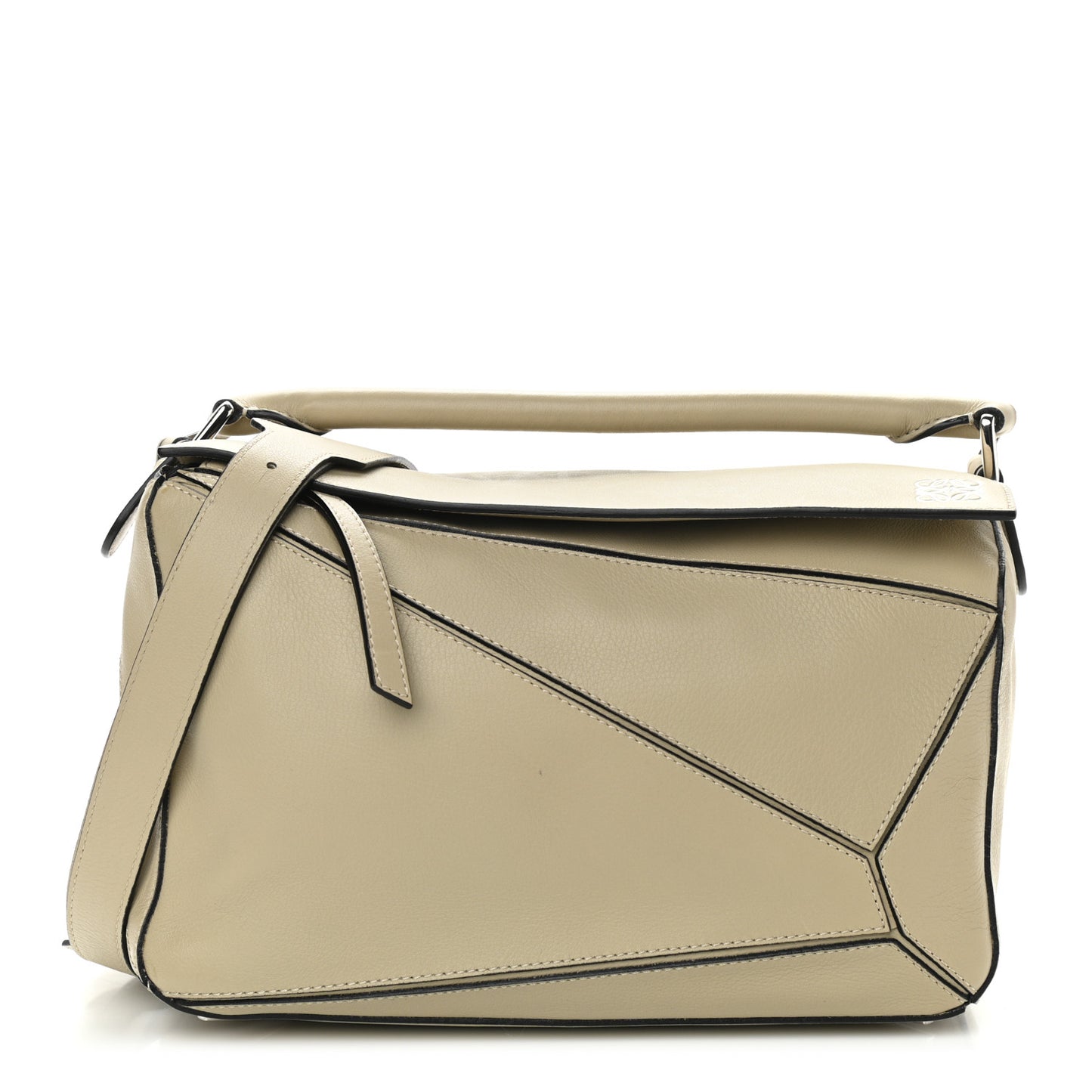 Calfskin Medium Puzzle Bag Light Oak