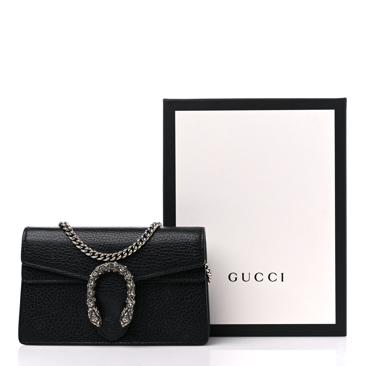 Calfskin Super Mini Dionysus Shoulder Bag Black