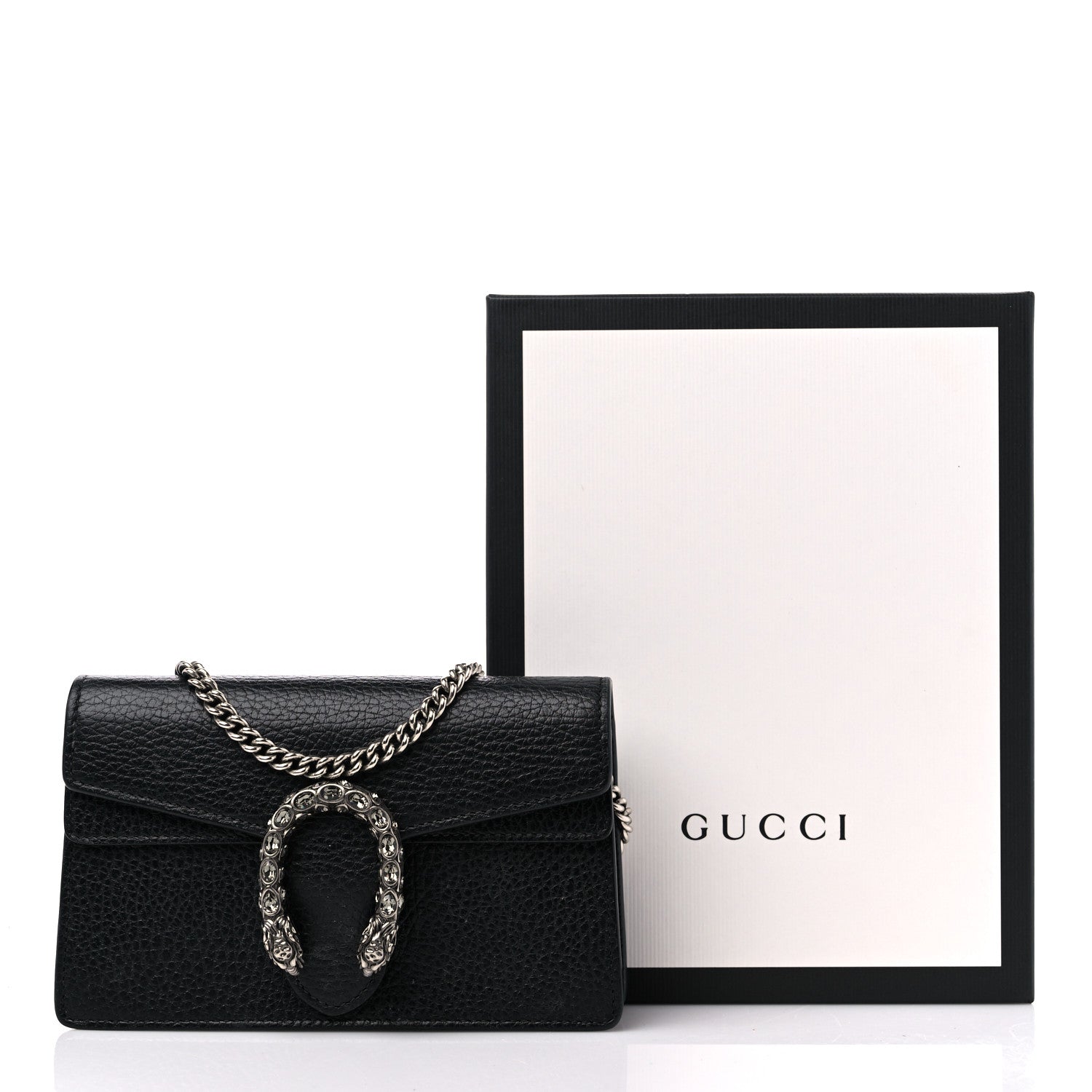 Gucci Calfskin Super Mini Dionysus Shoulder Bag Black 11 of 11